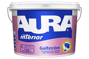 Краска для ванной и кухни Aura Golfstrom 9 л