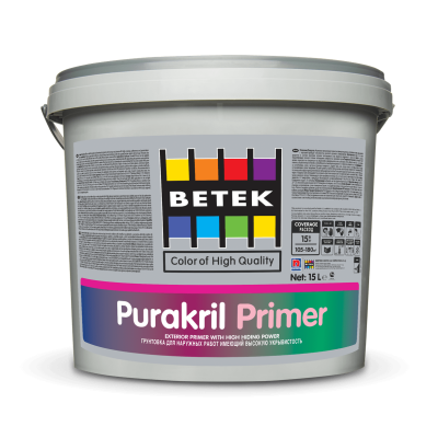 Грунт-краска для наружных работ (чистый акрилат) BETEK PURAKRIL PRIMER 2,5LT