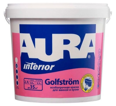 Краска для ванной и кухни Aura Golfstrom 2,7 л ASP035