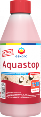 Грунт влагоизолятор, концентрат 1.10 Eskaro Aquastop Professional 1 л роз. (12шт.упак)