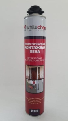 W800 Бытовая полиуретановая монтажная пена WHITECHEM 300 мл (12шт.ящ)
