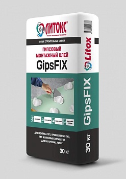 Клей монтажный гипсовый Litox GipsFix 30 кг Литокс