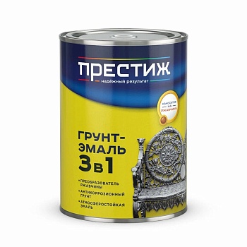 Эмаль-Грунт по ржавчине Престиж красно - коричн.  0,9кг