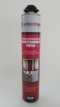 W800 Бытовая полиуретановая монтажная пена WHITECHEM 300 мл (12шт.ящ)