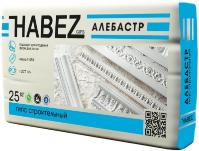 Гипс строительный Алебастр Хабез 25кг (50)