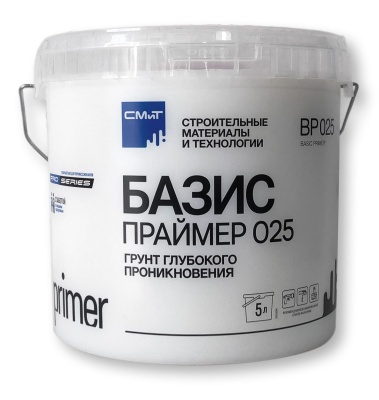 Basic Primer 025.Базовый Грунт 025 (мембранный грунт глубокого проникновения), 5л ВЕДРО